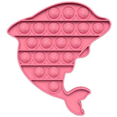 Pastel Pink Dolphin Pop Bubble Fidget Toy image 1